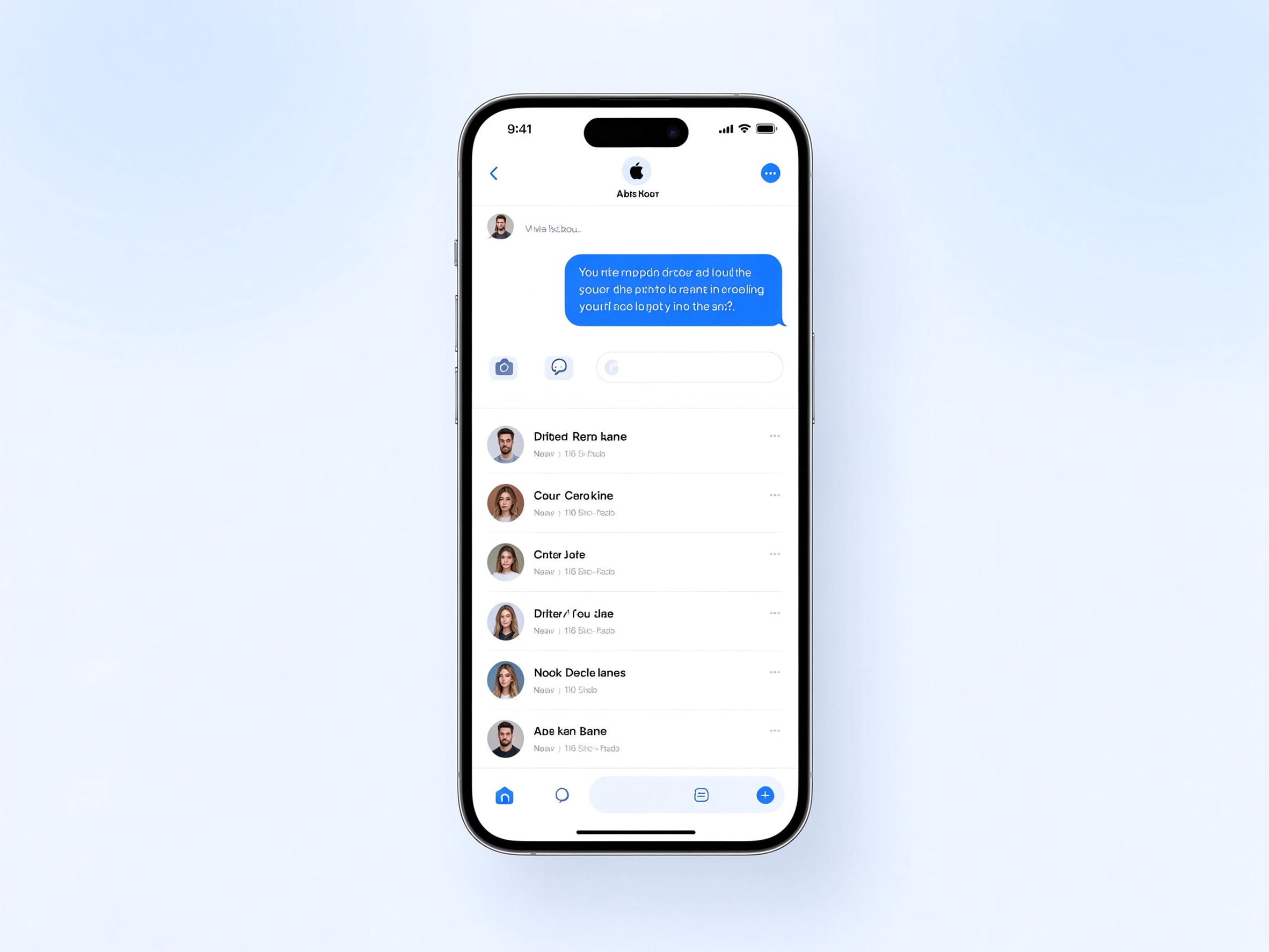 AntMessenger 在智能手机上的聊天界面展示